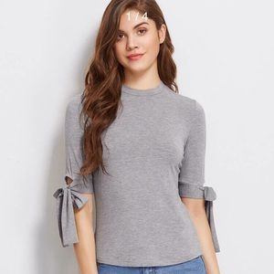 Tie Sleeve Slim Fit T-Shirt